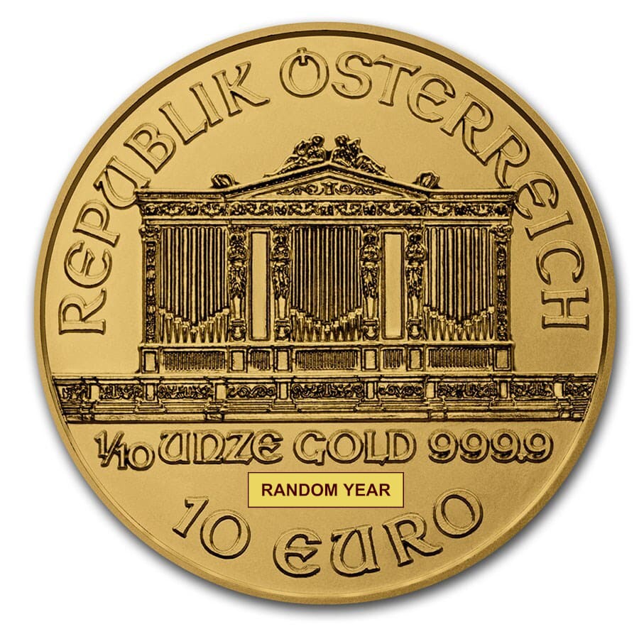 ランダム年 1/10オンス オーストリア・フィルハーモニー管弦楽団 9999金貨