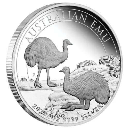 2020年 1オンス オーストラリア エミュー .9999銀貨 プルーフ貨幣