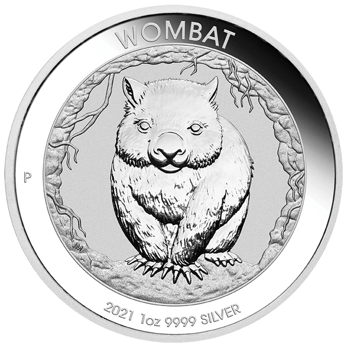 2021年 1オンス オーストラリア ウォンバット .9999銀貨 BUコイン