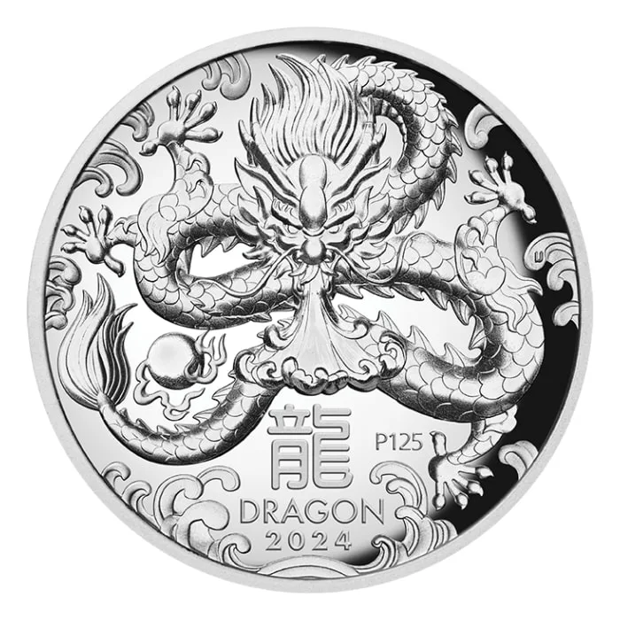 2024 1オンス オーストラリア月シリーズIII – 辰年.9999銀プルーフ・ハイレリーフ硬貨