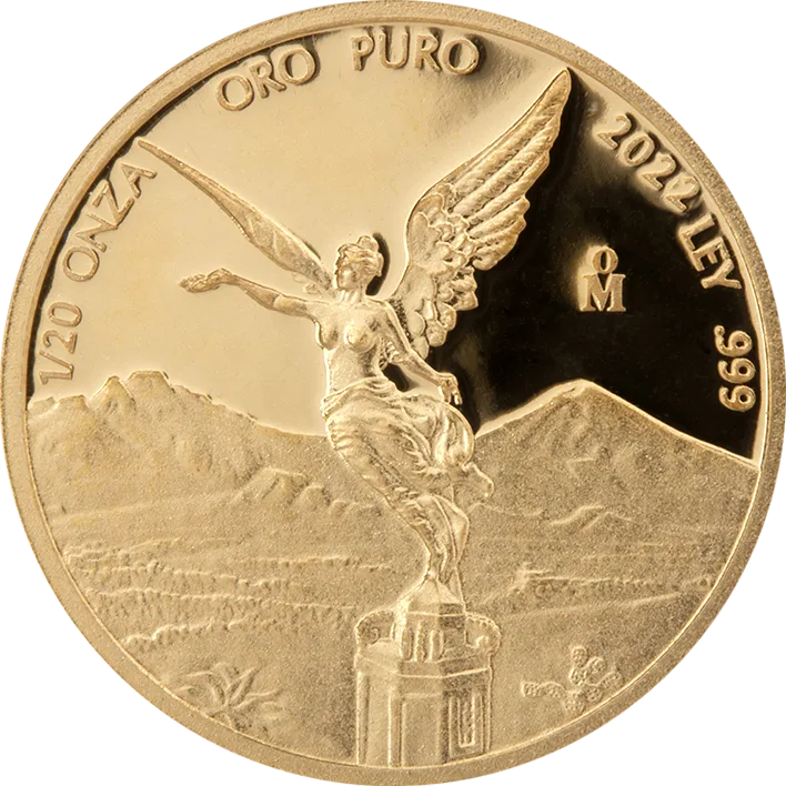 2022年 1/20オンス メキシコ・リベルタ 0.999金プルーフ貨幣