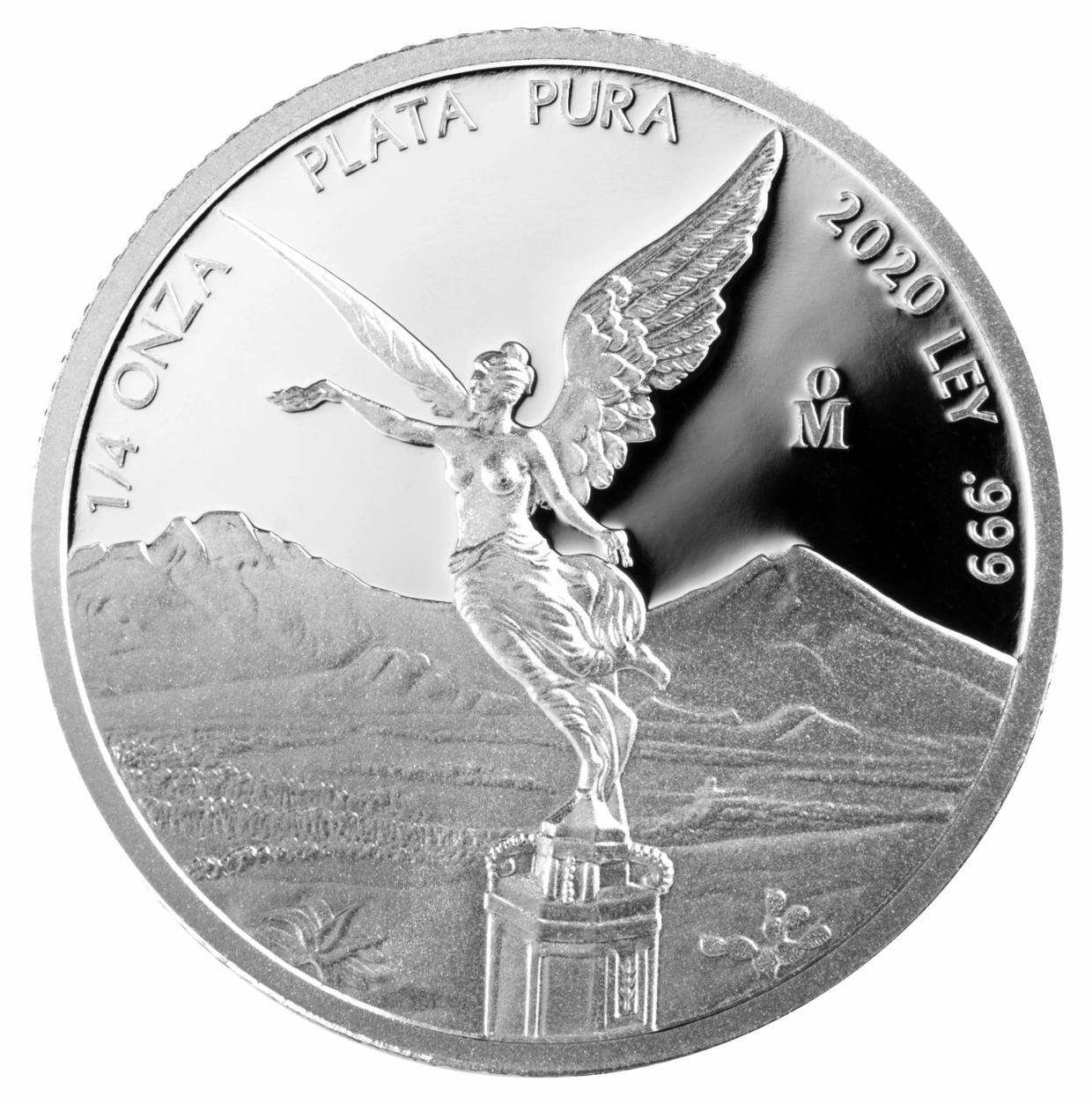 2020年 1/4オンス メキシコ リベルタ 0.999銀貨 プルーフ貨幣（斑点あり）