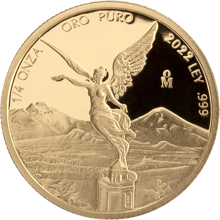 2022年 1/4オンス メキシコ・リベルタ 0.999金プルーフ貨幣