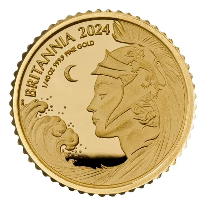 2024年 1/40オンス イギリス ブリタニア .9999金プルーフ貨幣