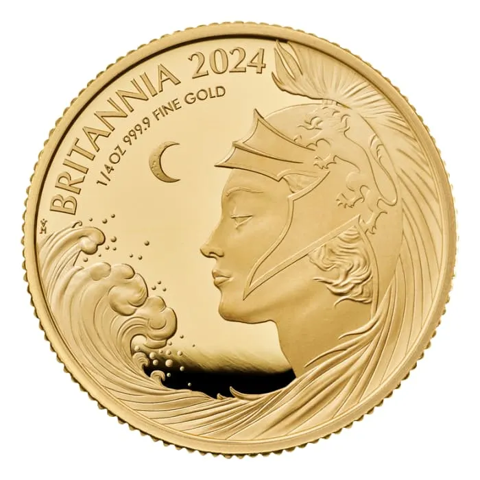 2024 1/4オンス グレートブリテン・ブリタニア.9999金プルーフ貨幣