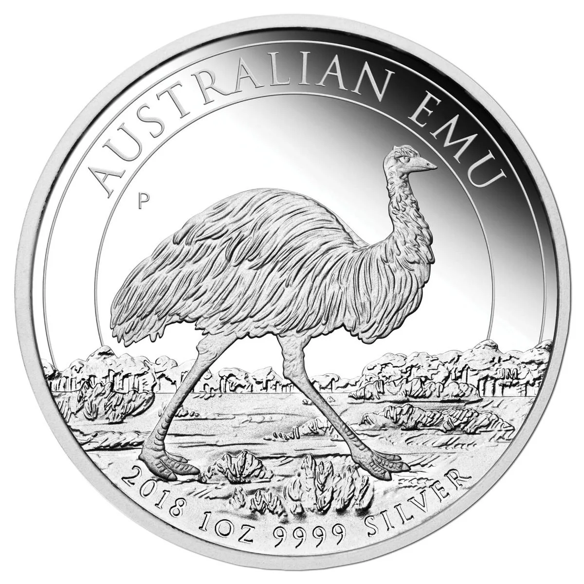 2018年 1オンス オーストラリア エミュー .9999銀貨 プルーフ貨幣