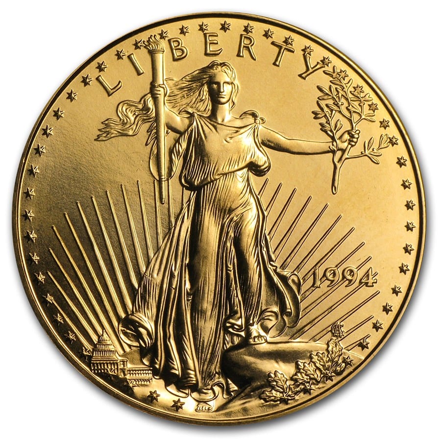 1994年 1オンス アメリカ・イーグル 9167金貨