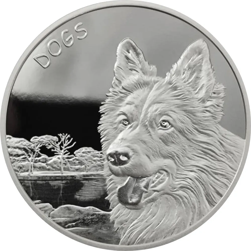 2023年 1オンス フィジー犬 .999銀プルーフ貨幣