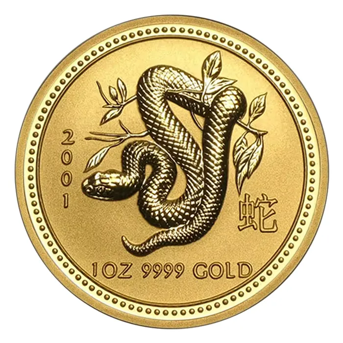 2001年 1オンス オーストラリア 巳年.9999金貨 BUコイン