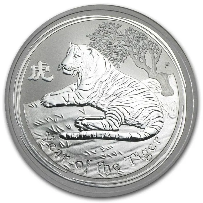 2010年 1オンス オーストラリア月シリーズII 虎年 .999銀貨