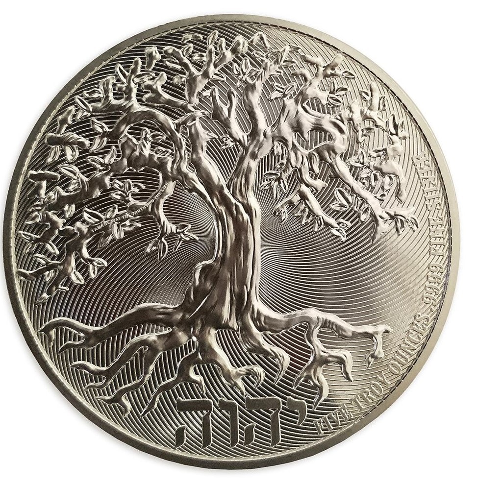 2020年 5オンス ニウエ・ツリー・オブ・ライフ .9999銀貨 BU