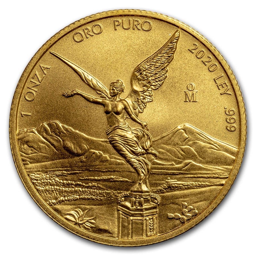 2020年 1オンス メキシコ・リベルタッド.999金貨 BU