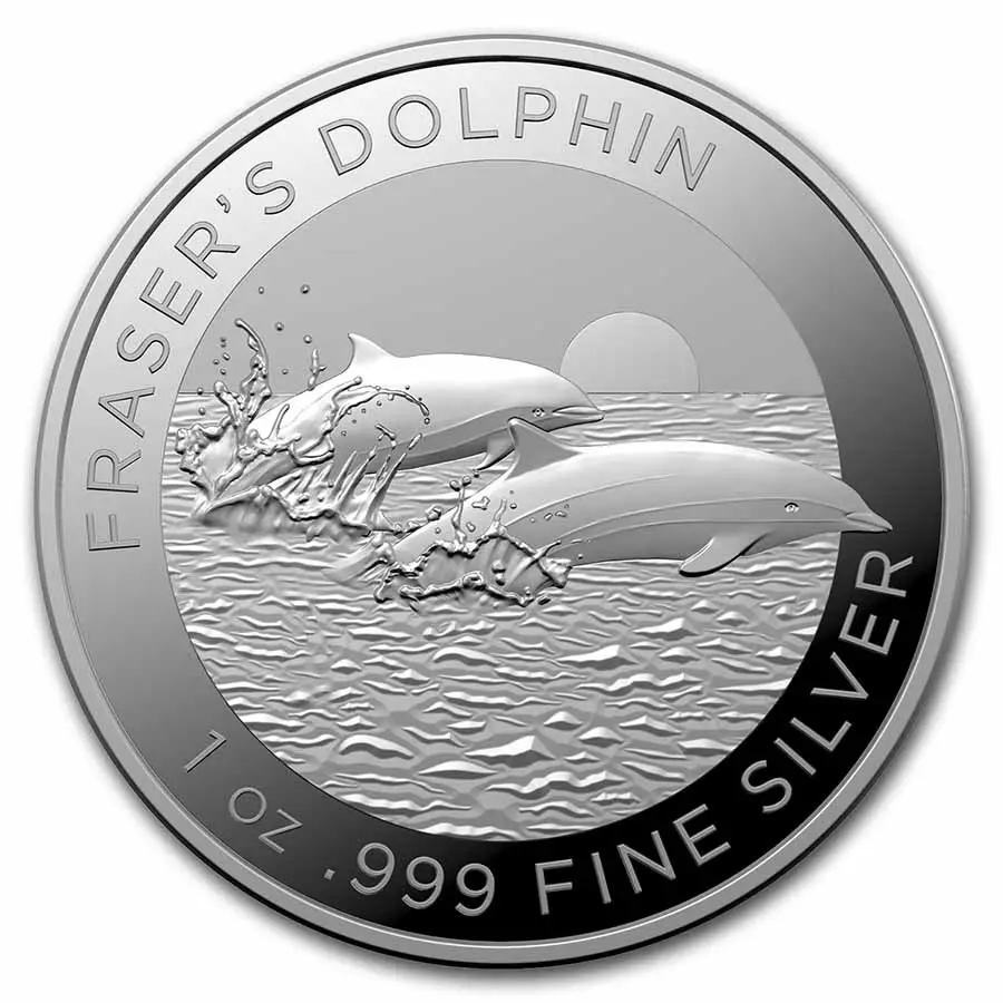 2021年 1オンス オーストラリア Fraser Dolphin .999 シルバーBUコイン