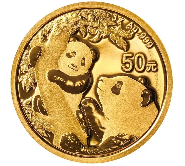 2021 3グラム 中国パンダ999金貨 BU