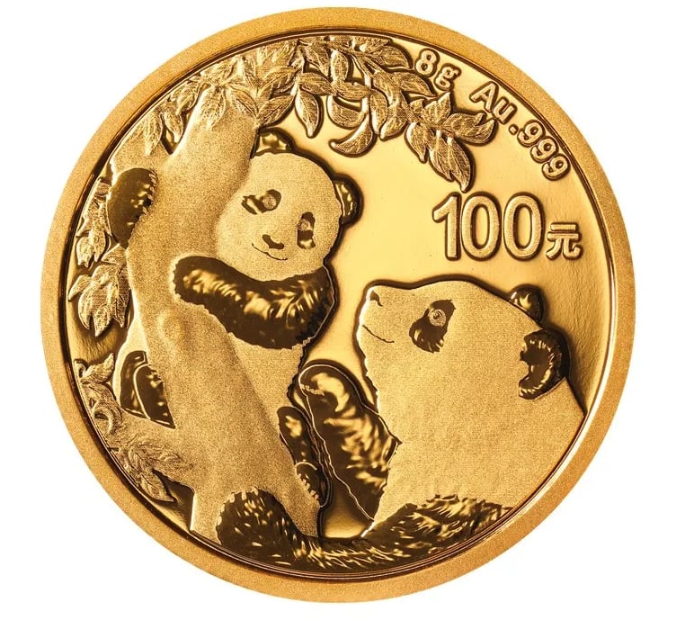 2021 8グラム 中国パンダ999金貨 BU