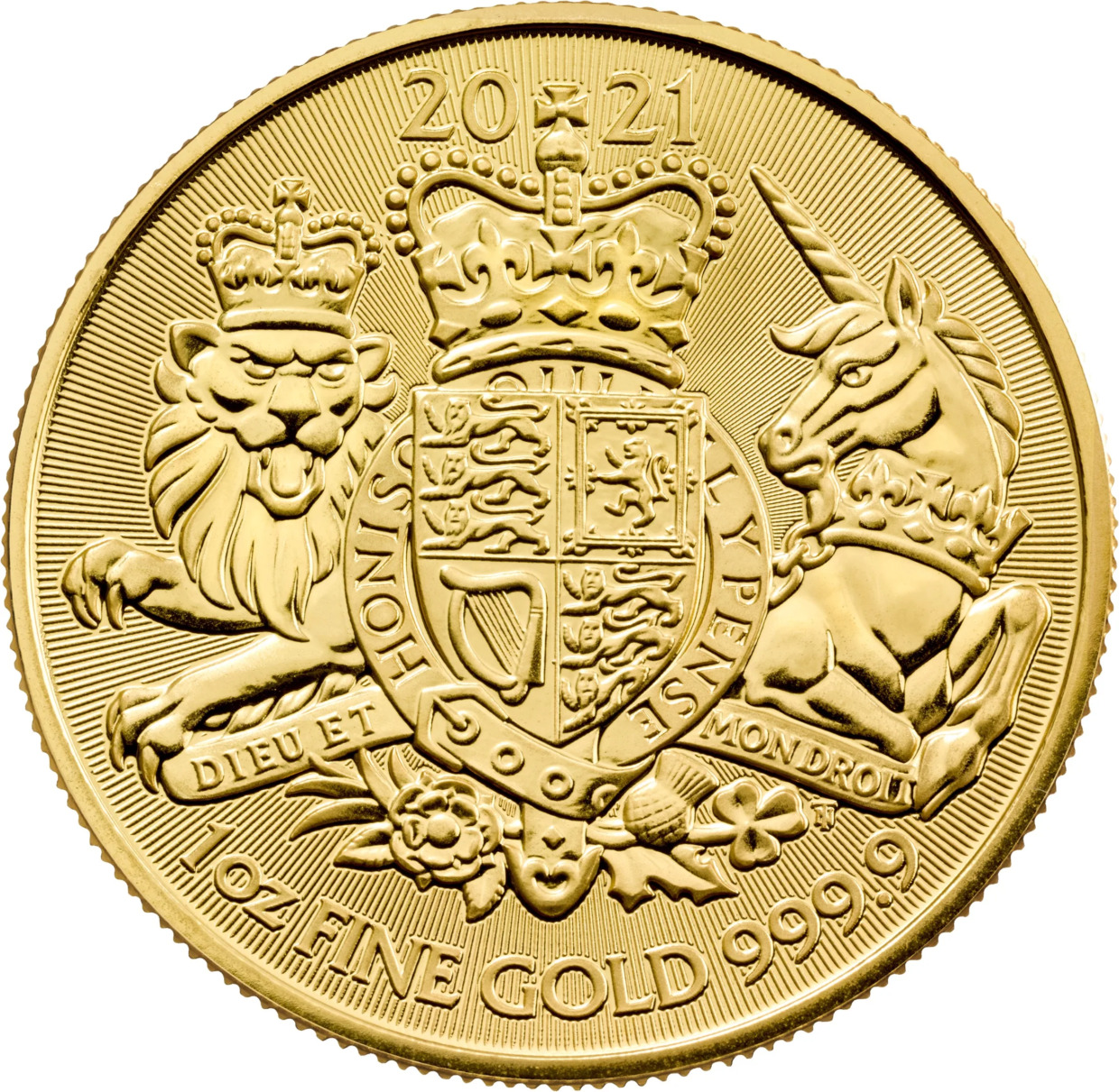 2021年 1オンス 英国王室紋章.9999金貨 BU