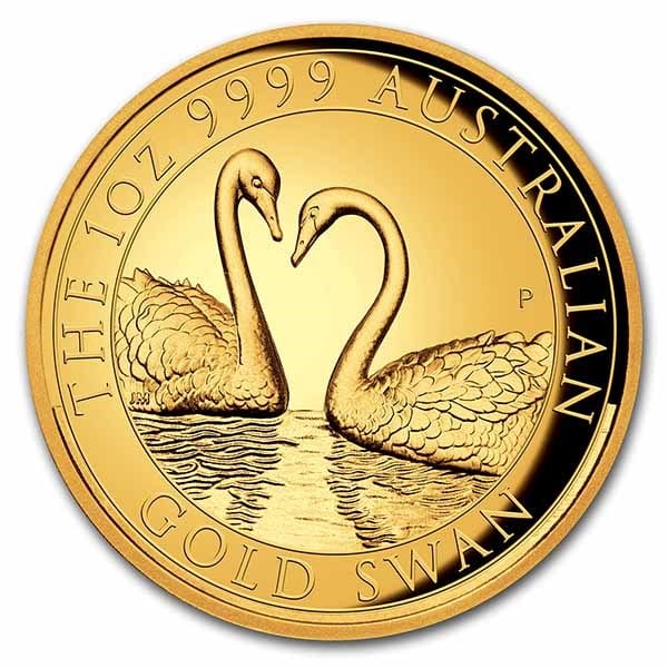 2022年 1オンス オーストラリア白鳥.9999金プルーフ貨幣