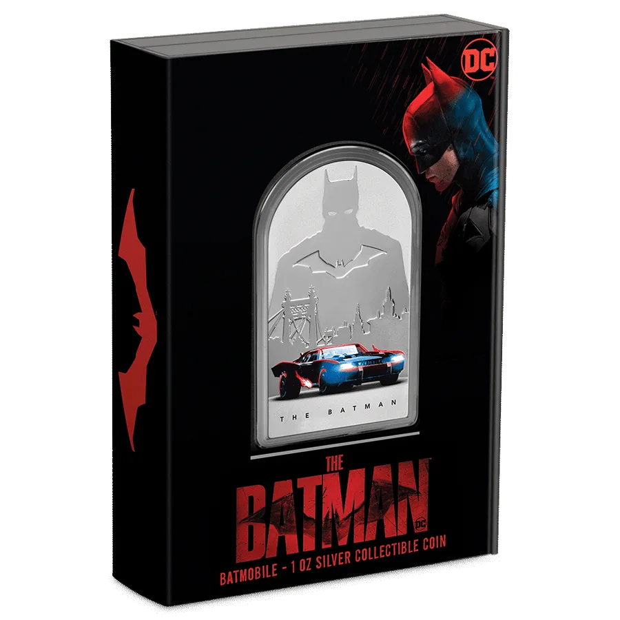 2022 1オンス ニウエ ザ・バットマン・ムービー – バットモービル .999銀貨