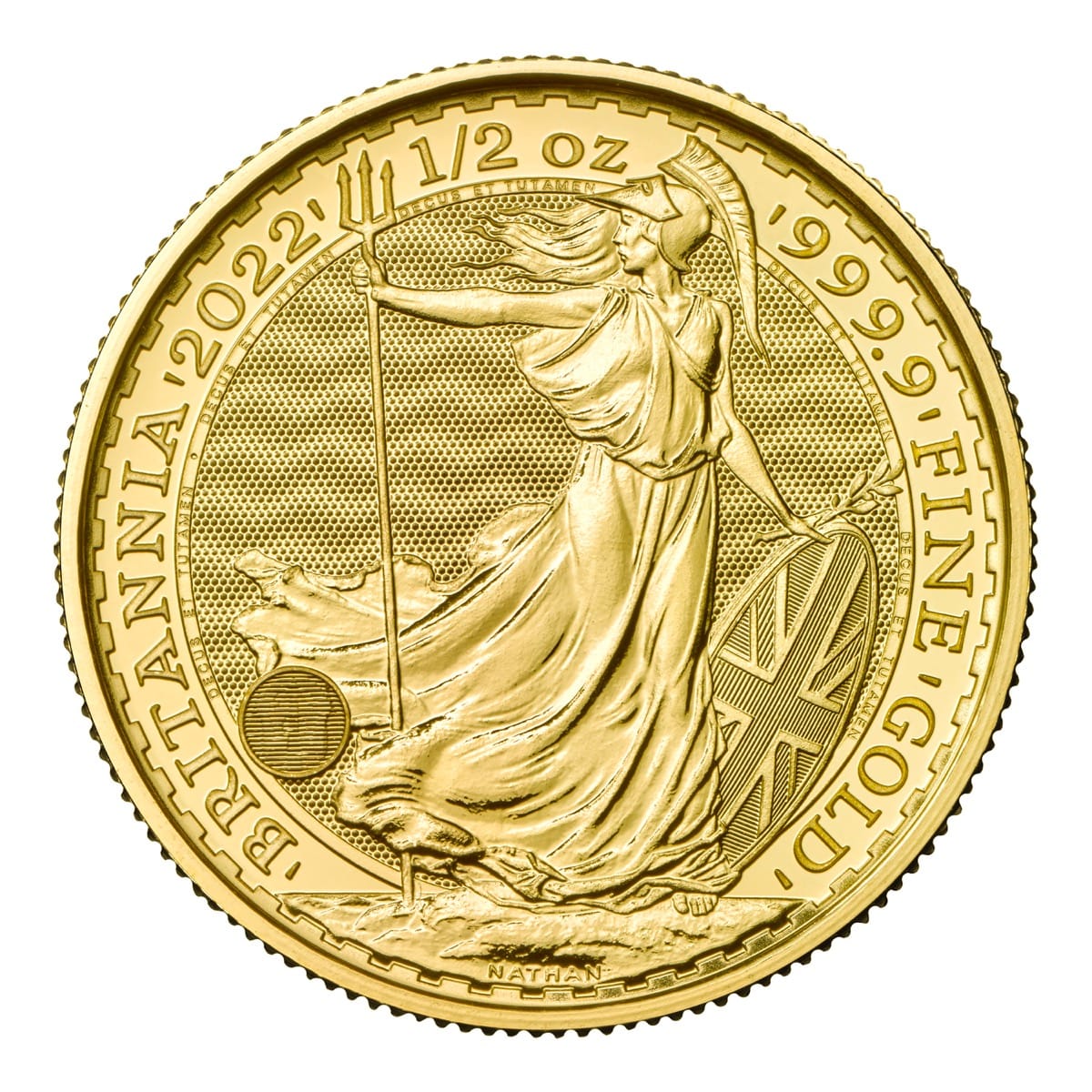 2022年 1/2オンス イギリス ブリタニア .9999金貨 BUコイン