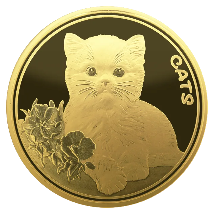 2023年 1オンス フィジー・キャッツ.999金BUコイン