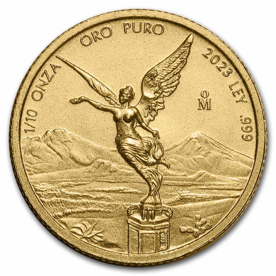 2023年 1/10オンス メキシコ・リベルタ0.999金貨