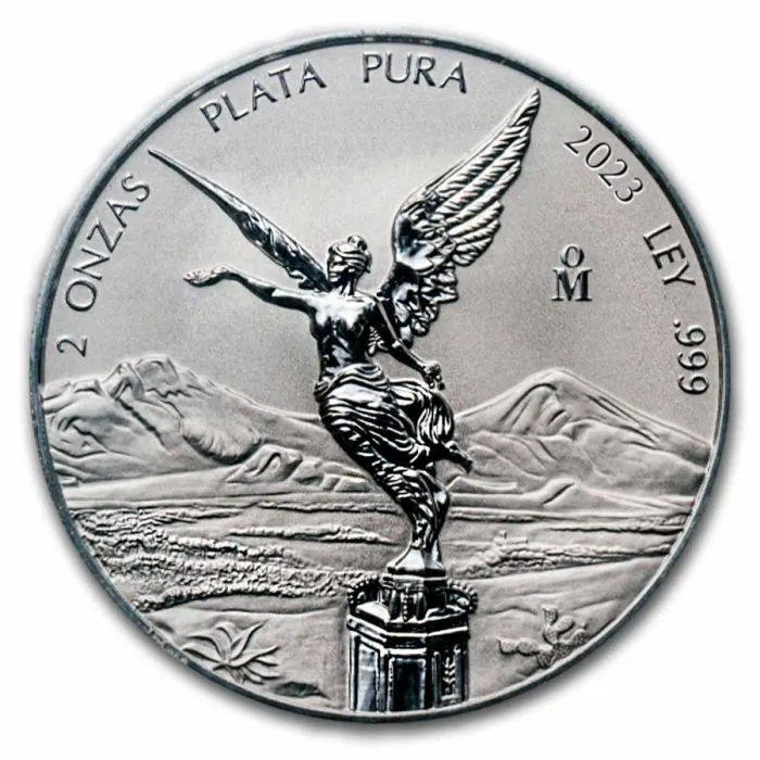 2023年 2オンス メキシコ・リベルタ 0.999銀貨 逆プルーフ貨幣