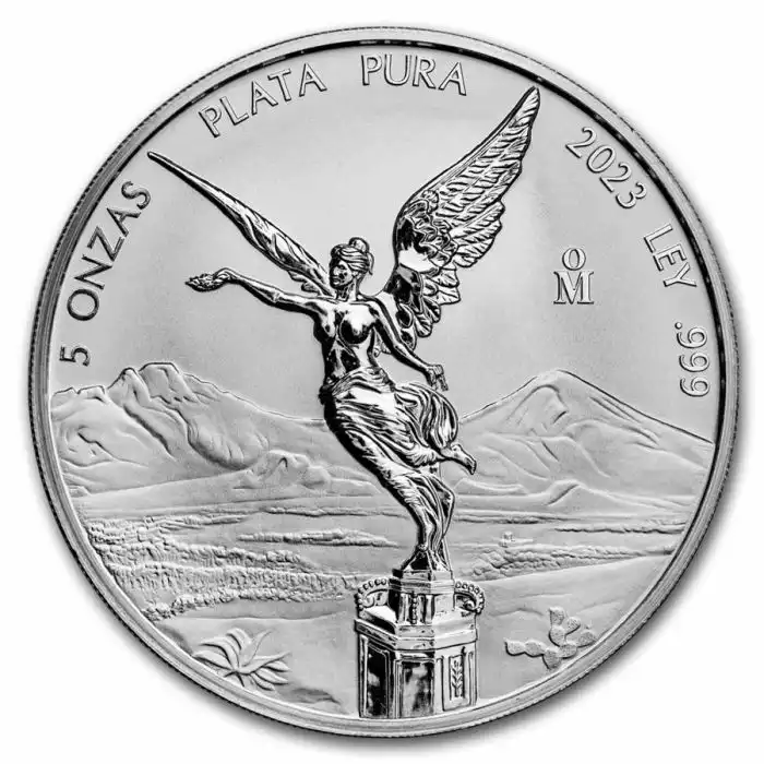 2023年 5オンス メキシコ・リベルタ 0.999銀貨 逆プルーフ貨幣