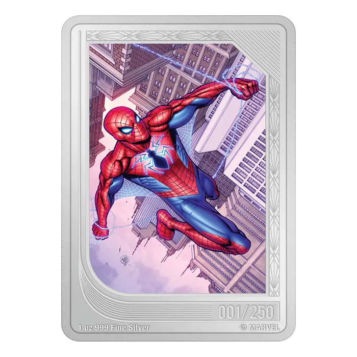2023 1オンス ニウエ・マーベル・ミント・トレーディング・コイン – スパイダーマン.999銀カラーコイン