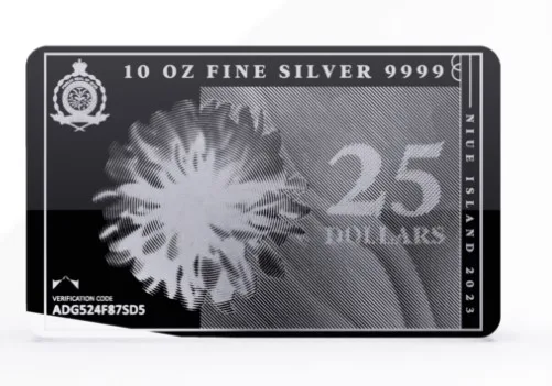 2023 10オンス ニウエ銀貨コインバー .9999銀貨