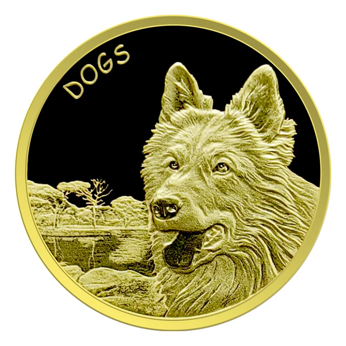 2023年 1オンス フィジー犬 .999金BUコイン