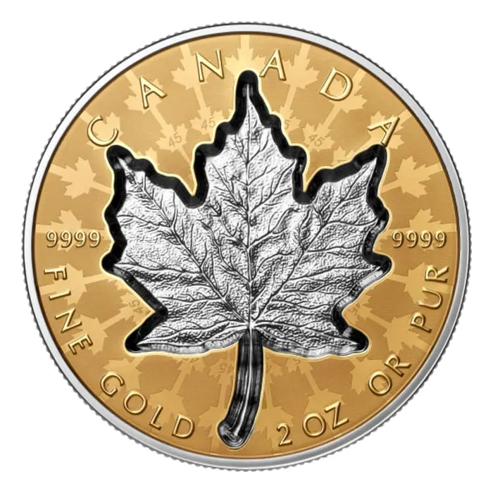 2024 2オンス カナダ スーパーインカス メープルリーフ .9999金貨 逆プルーフ貨幣