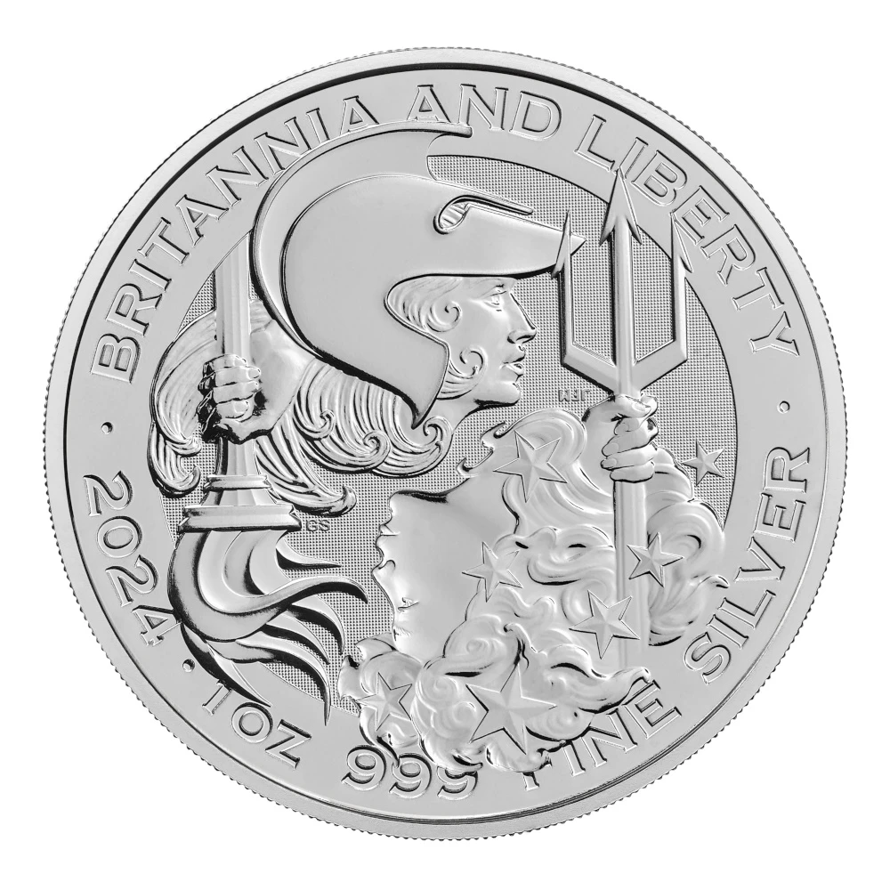 2024 1オンス ブリタニアとリバティ銀貨 BUコイン
