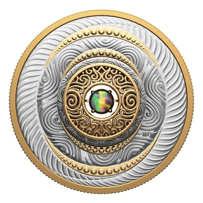 2024 20.8g カナダ ダンシング・アンモライト・シリーズ Elements Of Nature – Air .9999銀貨プルーフ貨幣