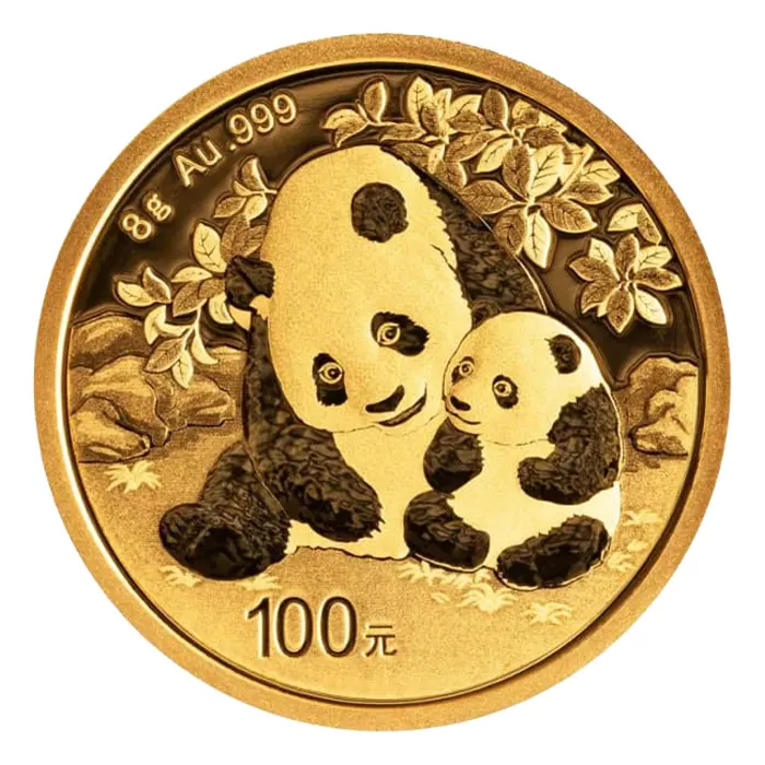 2024 8グラム中国パンダ.999金BUコイン