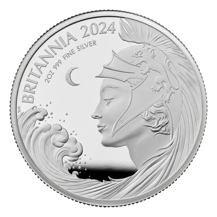 2024 2オンス グレートブリテン・ブリタニア.999銀貨プルーフ貨幣