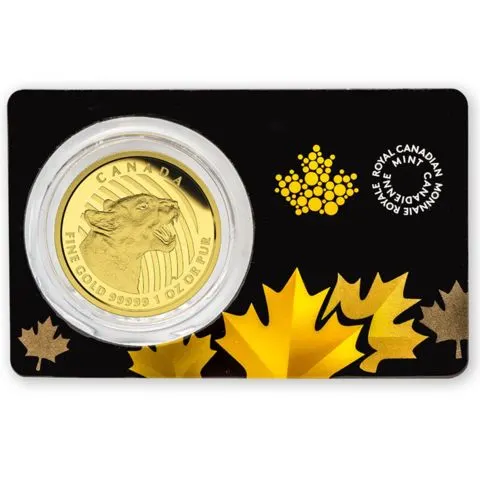 2015年 1オンス カナダ Call Of The Wild Series – Gold Growling Cougar .99999金貨（査定中）