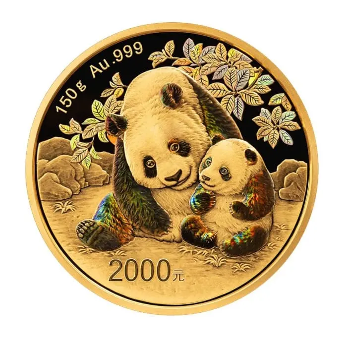 2024 150gチャイナ・パンダ.999金プルーフ貨幣