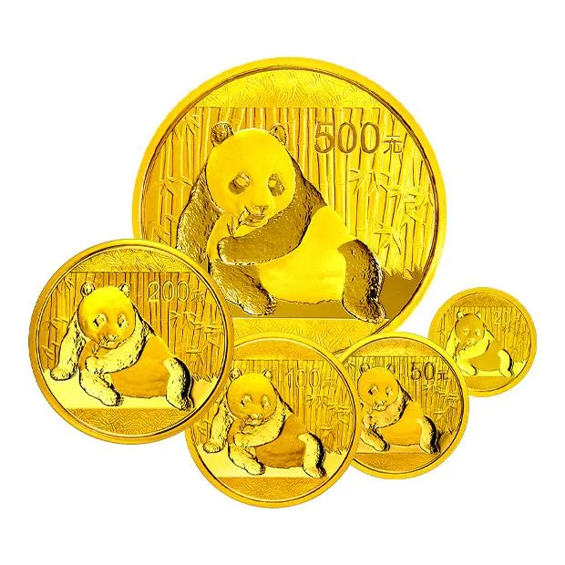 2015年中国パンダ5コイン.999金セット