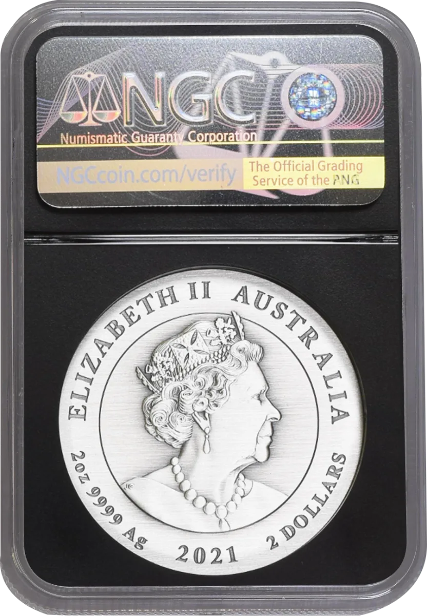 2021 2オンス オーストラリア ピクシウ銀貨 (NGC MS70 FDI) – 認定番号9