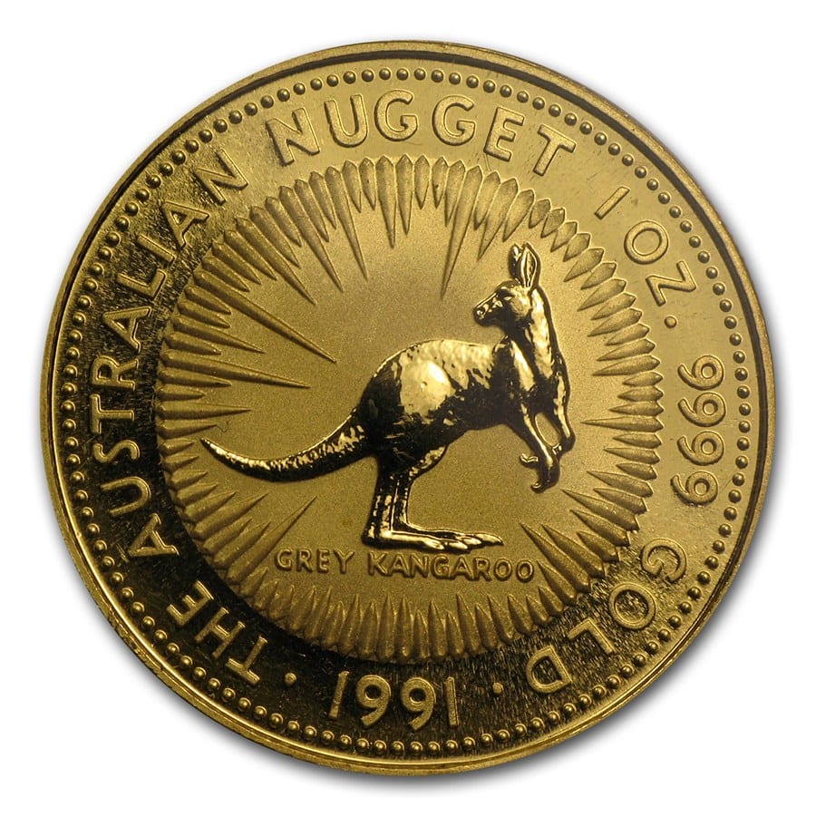 1991年 1オンス オーストラリア・カンガルー .9999金貨