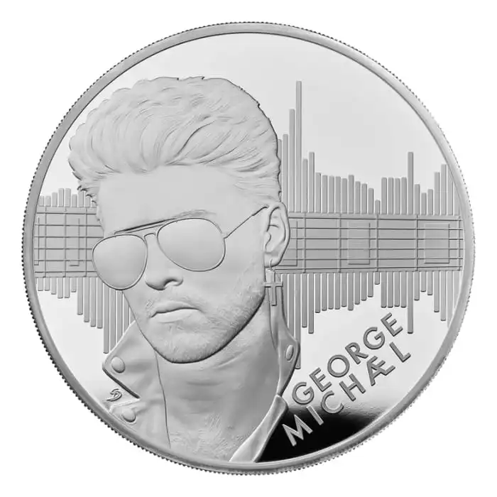 2024 5オンス グレート・ブリテン・ミュージック・レジェンド – ジョージ・マイケル .999銀貨プルーフ貨幣