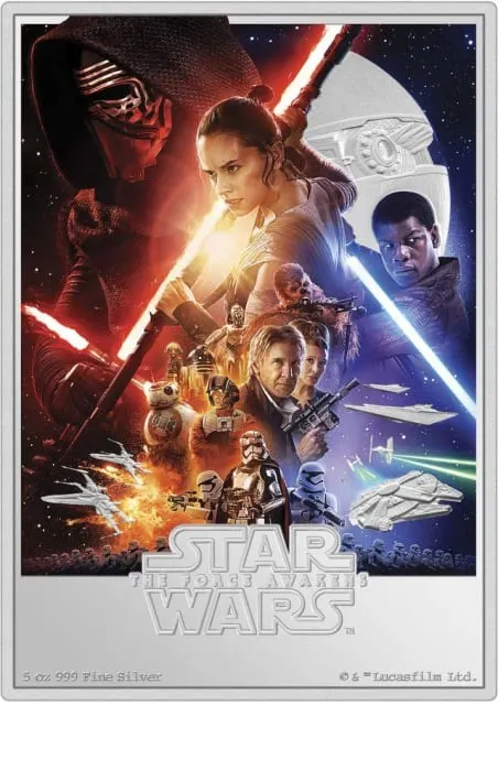 2024 5オンス ニウエ スター・ウォーズ フォースの覚醒 .999銀貨プルーフ貨幣
