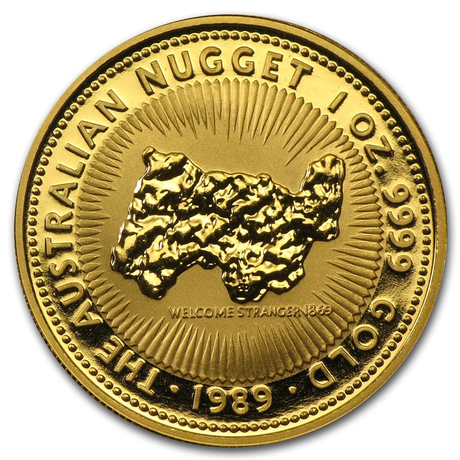 1989年 1オンス オーストラリア・ナゲット .9999金貨