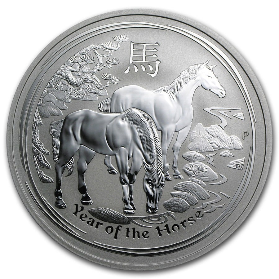 2014年2オンス・オーストラリア馬年.999銀貨BU