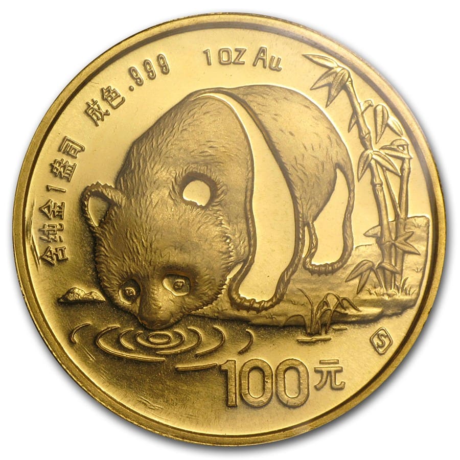 1987年 1オンス中国パンダ.999金貨