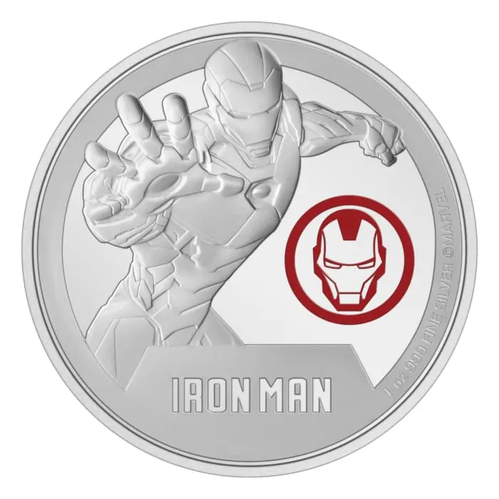 2024 1オンス ニウエ・クラシック・スーパーヒーローズ-アイアンマン.999銀貨プルーフ貨幣