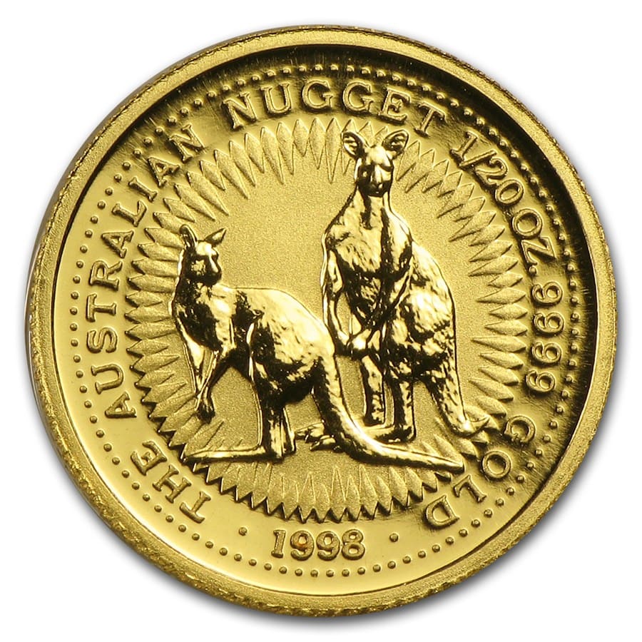 1998年 1/20オンス オーストラリア・カンガルー.9999金貨
