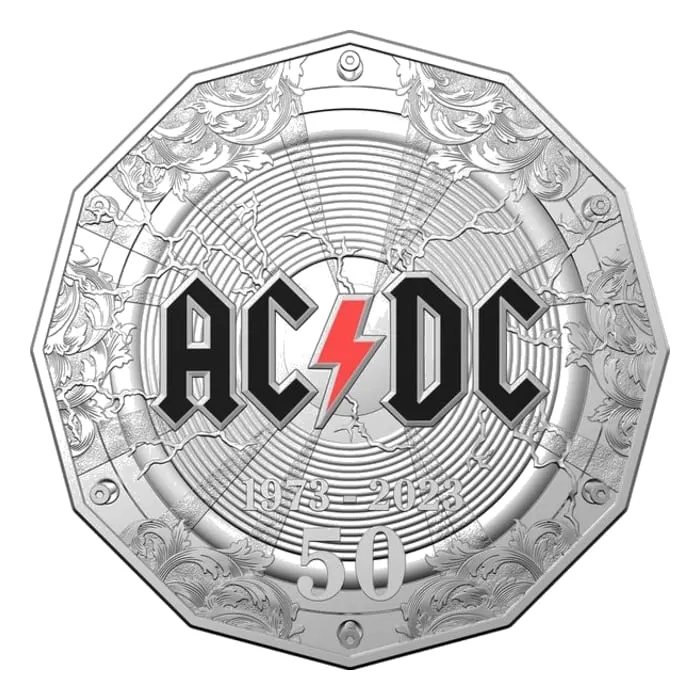 2023 15.5g オーストラリアAC/DC50周年記念カラー非循環コイン
