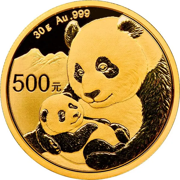 2019年 30グラム 中国パンダ999金貨