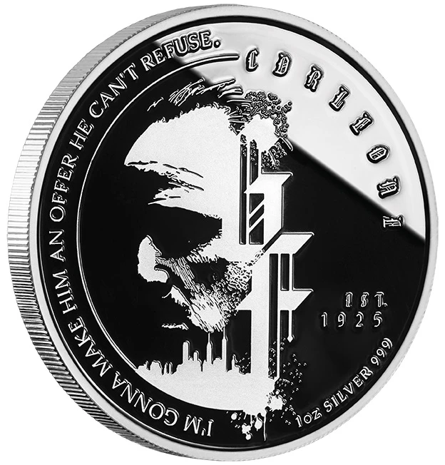2022 1オンス ニウエ ゴッドファーザー50周年記念.999銀エナメルコイン